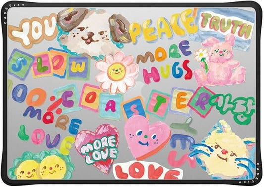 CASETiFY Impact MacBook Air 15" (2023/2024) Case [Enhanced Protective Corner Design/Ventilation Cutouts/Anti-Slip Grip] - SLOWCOASTER Sticker - Clear Black