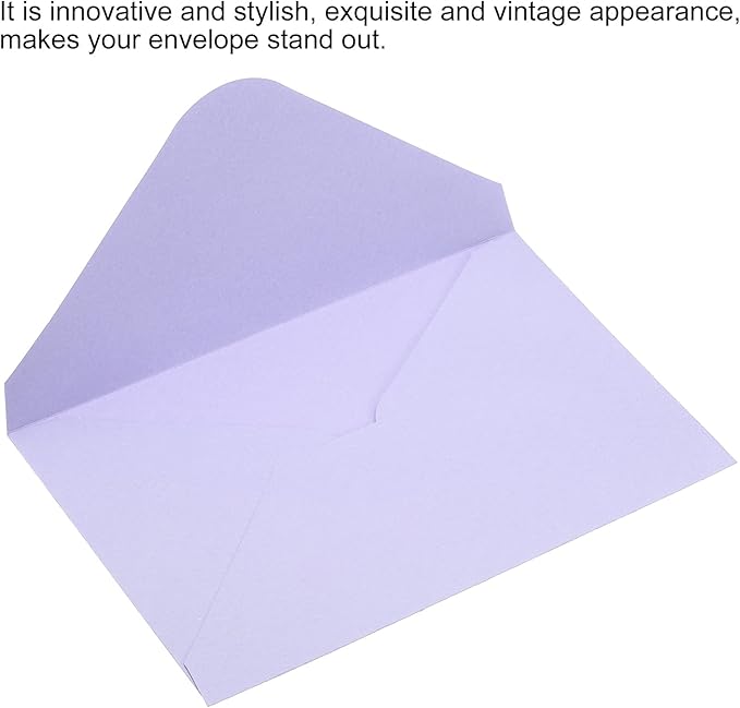 PATIKIL Mini Envelopes, 50 Pack Gift Cards Business Cards Envelope for Greeting Weddings, Lavender