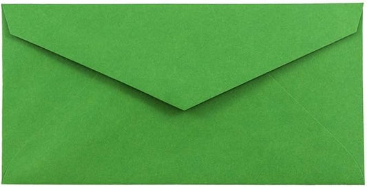 JAM PAPER Monarch Colored Envelopes - 3 7/8 x 7 1/2 - Green Recycled - 50/Pack