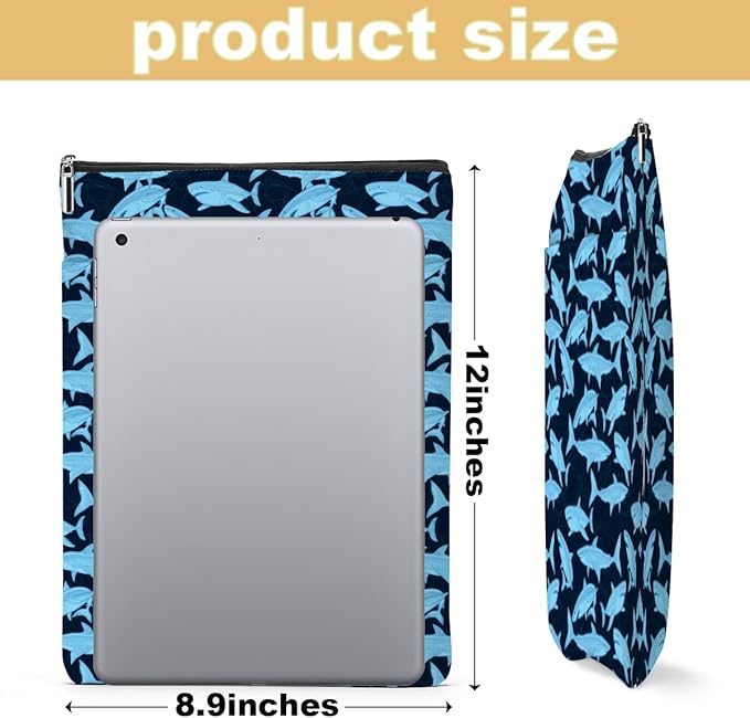 Shark Book Sleeve Book Cover Cute Shark Gifts for Women Friendship Bookish Gifts Books Protector Pouch for Teen Girls Sister Bestie BFF Christmas Birthday Graduation Book Club Gift