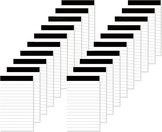 20 Pack Small Notepad, 3 x 5 Inch Ultra Quality Note Pads, Server Lined Papers and Desk Notepads for Office Supplies, Writing and Memo pads 30 Sheets Each