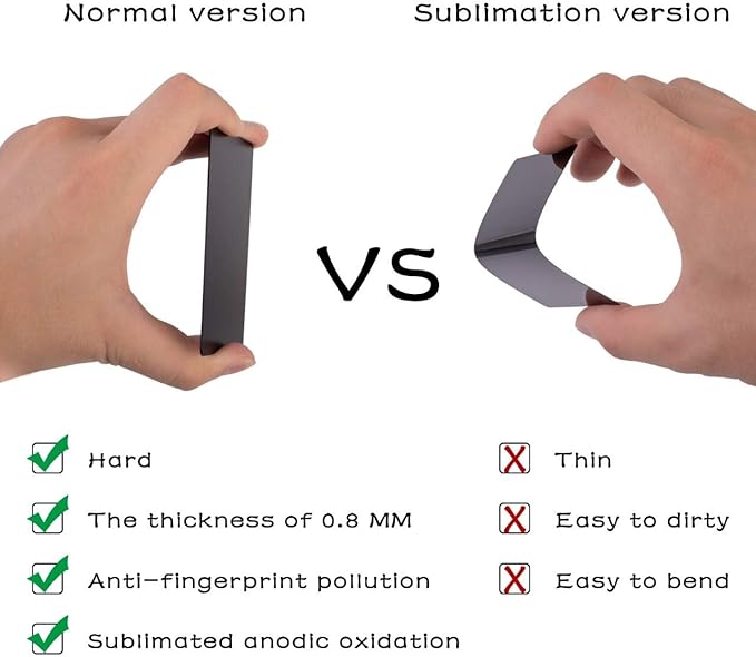 Thick Black Aluminum Metal Business Cards Anodized Aluminum 86 X 54 X 0.8mm 15 pcs Include Protector Sleeves(Frosted)