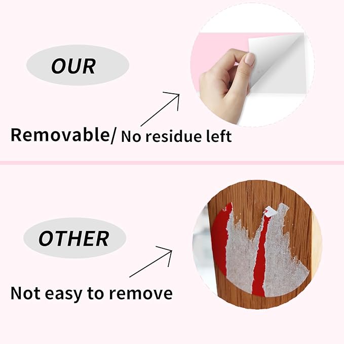 Colored Labels Stickers 3 x 5 Inch, Removable Rectangular Moving Labels, Large Color Coding Labels Moving Stickers- 250 Pack/Pink