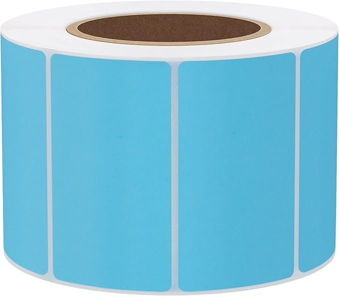 Hybsk 2.25x1.25 inch Color Direct Thermal Labels for Shipping, Barcodes, Address, Compatible with Rollo Label Printer & Zebra Desktop Printers(2.25"x1.25",Light Blue)