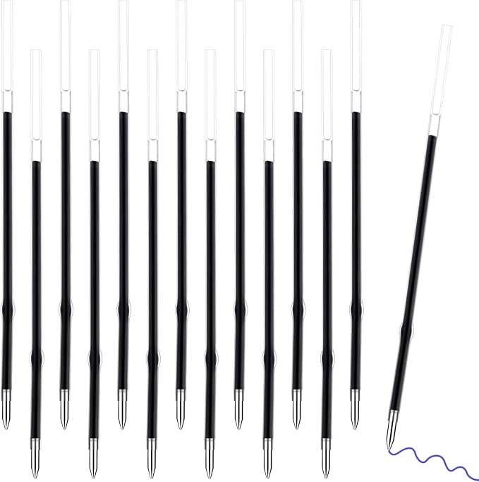 Zonon 30 Pieces Pen Refills Ink Ballpoint Pen Refill 3.9 Inch Replacement Ink Refill Bulk for Retractable Pens Office School Supplies, Medium Point(Blue)