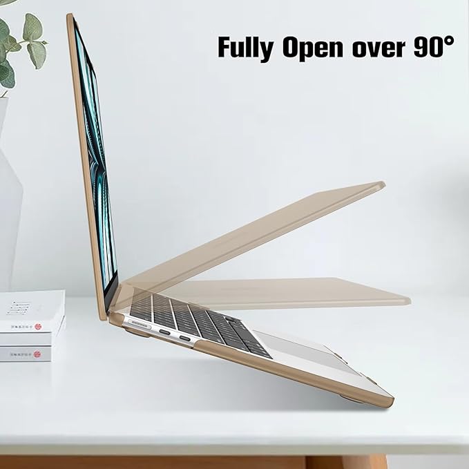 Fintie Case for MacBook Air 13.6 Inch A3113 A2681 (2022 2023 2024 Release) - Snap On Hard Shell Cover for MacBook Air 13.6" M2 M3 Chip with Liquid Retina Display and Touch ID (Frost Brown)