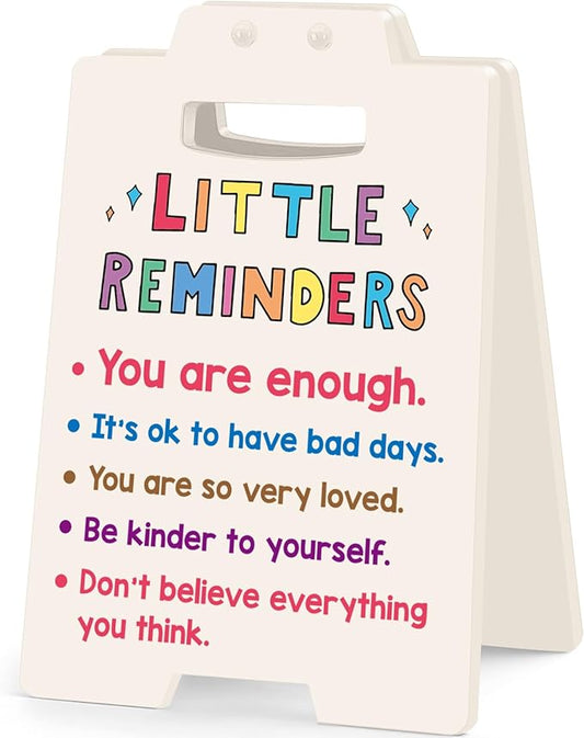 Office Desk Accessories Women Office Workspace Cubicle Decor Teacher Counselor Office Essential Little Reminders You Are Enough Mental Health Coworker Associates Christmas Inspirational Gift Beige