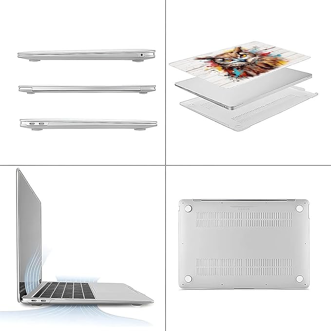 Compatible with MacBook Pro 13.3 Inch Case 2024 2023 2022-2016 Release Model M1 M2 A1706/A1708/A1989/A2159/A2289/A2251/A2338, Funny Colorful Owl Hard Plastic Shell Cover Case