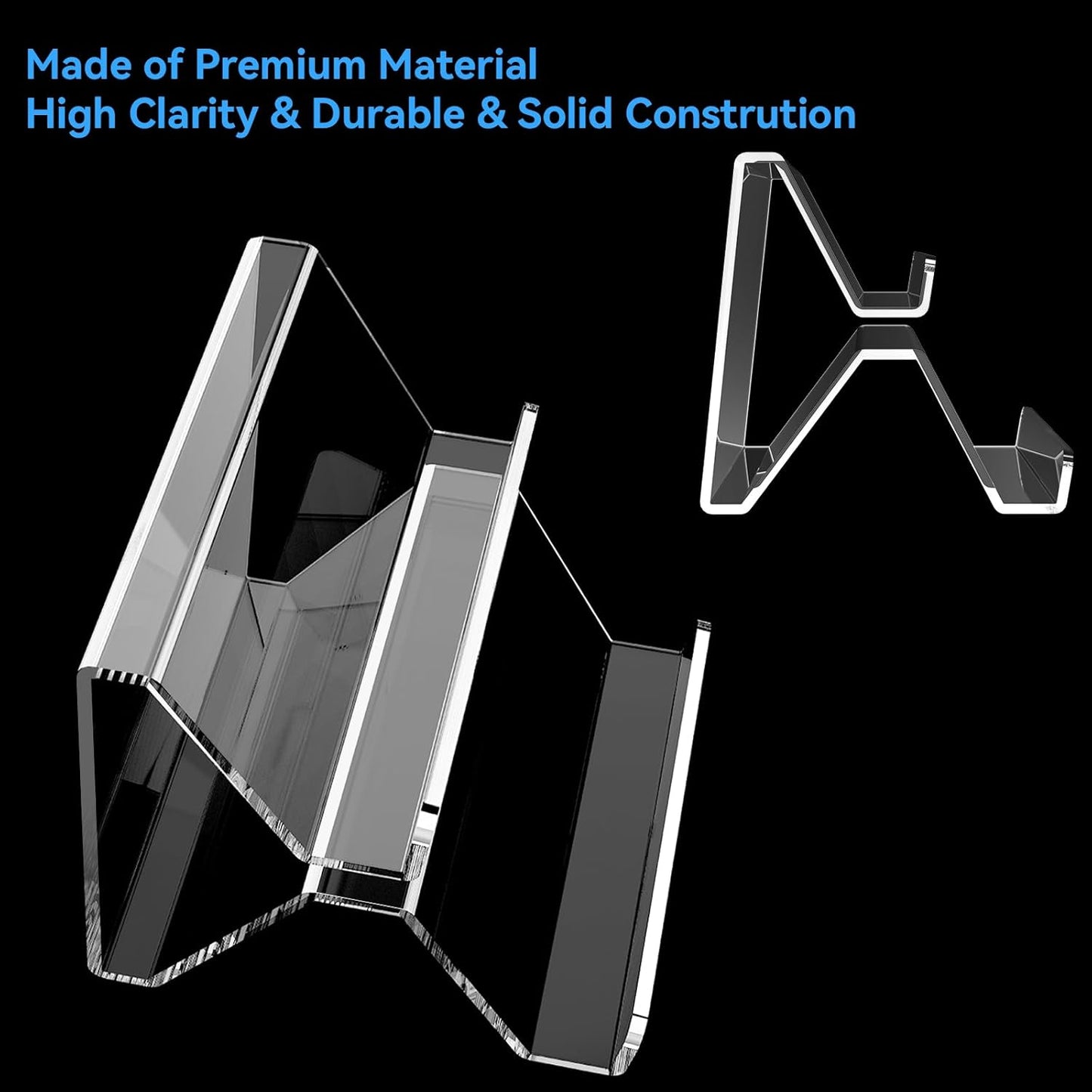 Acrylic Business Card Holder, 2-Tier Business Card Display, Clear Business Cards Stand for Desk & Counter, 1 Pack