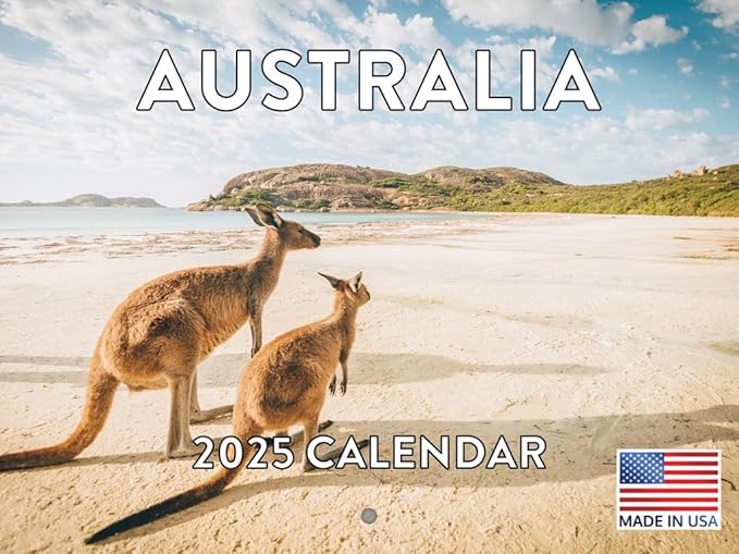 Australia Calendar 2025 Monthly Wall Calender 12 Month | American Made In The USA