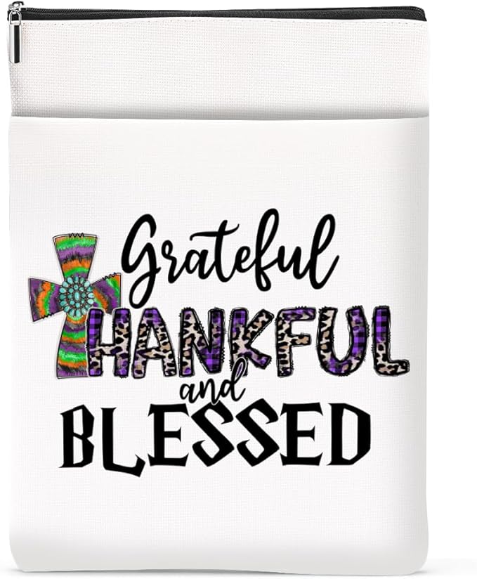 Inspirational Western Faith Christian Gifts Book Sleeve Book Cover Religious Cowgirl Accessories for Women Best Friend Graduation Christmas Birthday Book Lovers Gifts Book Protector with Zipper