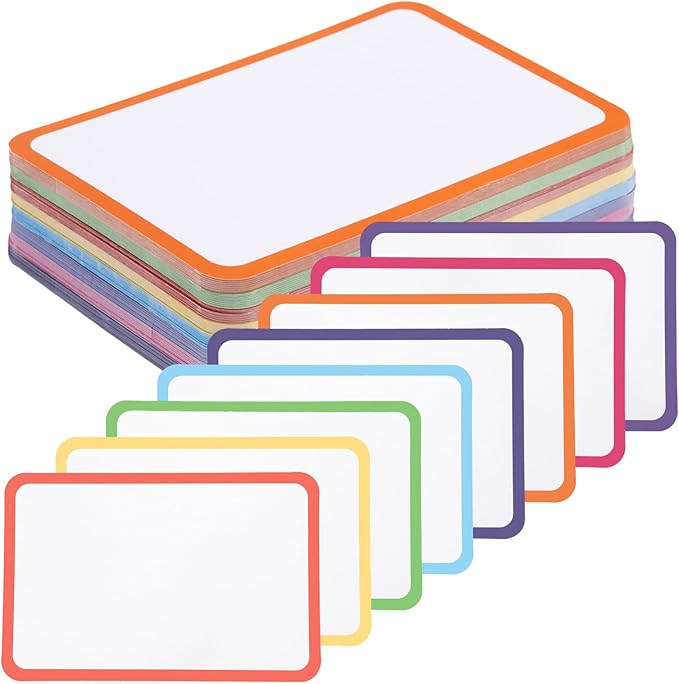 120 Pcs Dry Erase Index Cards Notecards Blank Reusable Flash Cards Sheets Game Cards Study Business Note Cards for School Office Housework Taking To Do List (Multicolor, 4×6 Inch)