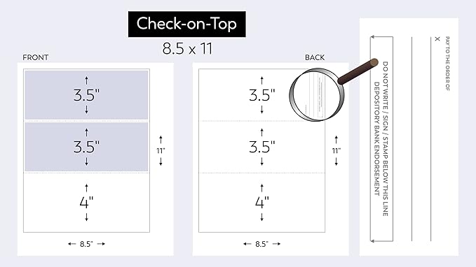 Compuchecks Top Blank Check Paper - 250 Pack, Quick-Books & Laser Printer Compatible - Security Business Checks with Voucher - 8.5" x 11" Green Marble