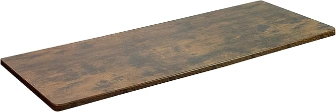 VIVO Rustic Vintage Brown 60 x 24 inch Universal Solid One-Piece Table Top for Standard and Sit to Stand Height Adjustable Home and Office Desk Frames, DESK-TOP60N
