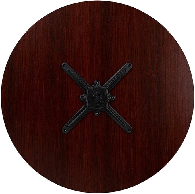 Flash Furniture Chapman 36" Round Multi-Purpose Conference Table in Mahogany