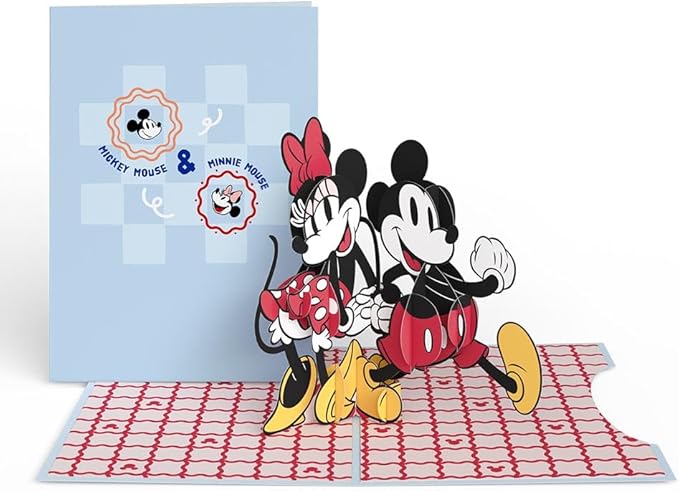 Lovepop Happy Birthday Pop-Up Card for Her and Him- 3D Disney Birthday Greeting Cards for Boys, Girls, Men, Women - 4-in-1 Nesting - 5" x 7" Mickey & Friends Card - Blank Note Card & Envelope Included