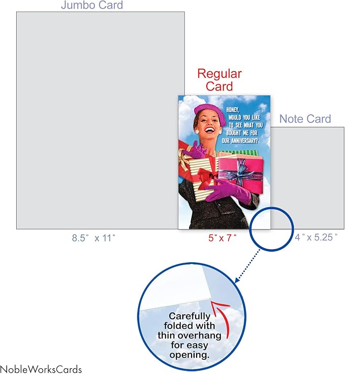 NobleWorks What You Bought Me - Anniversary Greeting Card with Envelope (4.63 x 6.75 Inch) - C2334ANG