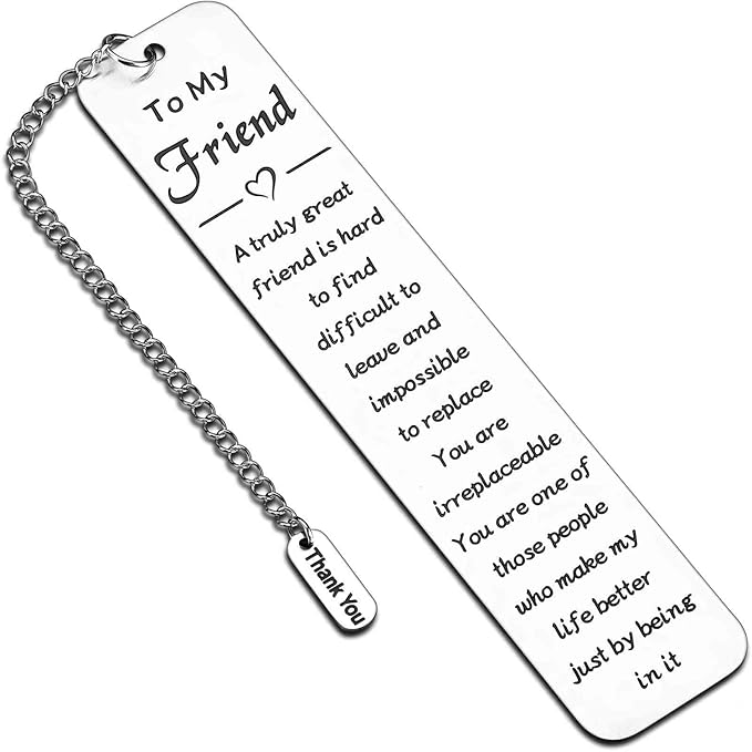 Bookmark Christamas Gifts for Best Friend, Friendship Gift for Women, Stocking Stuffers for BFF Sentimental Gifts Birthday Graduation Gifts for Women Female Friend Gift Ideas