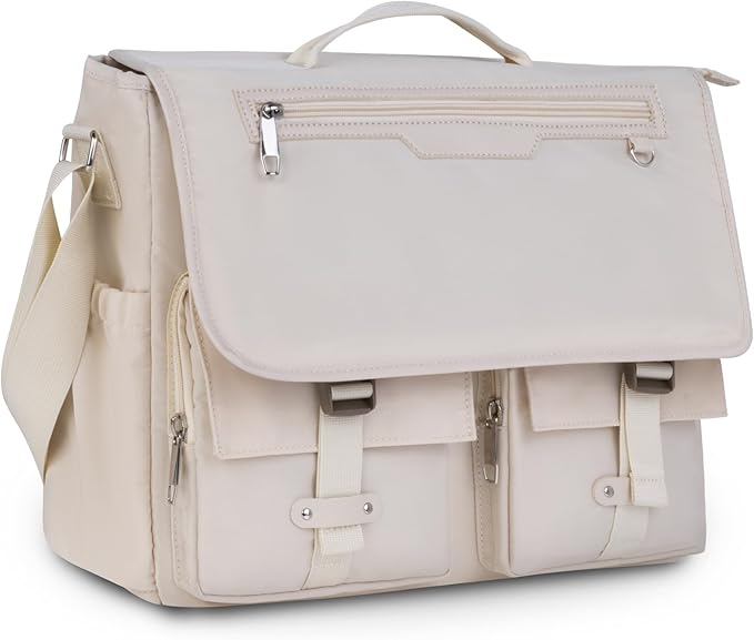 Lovvento Shoulder Messenger Bag for Men - Women Laptop Bag 15.6 inch Satchel Bags Mens Canvas Crossbody Tote Bags