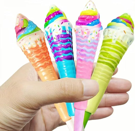 Easter Baskets Kawaii Squishy Pens 4Pcs Cute & Fun Pens for Stationary & Cool Pen for Teenage Gifts for Tweens Back to School Supplies
