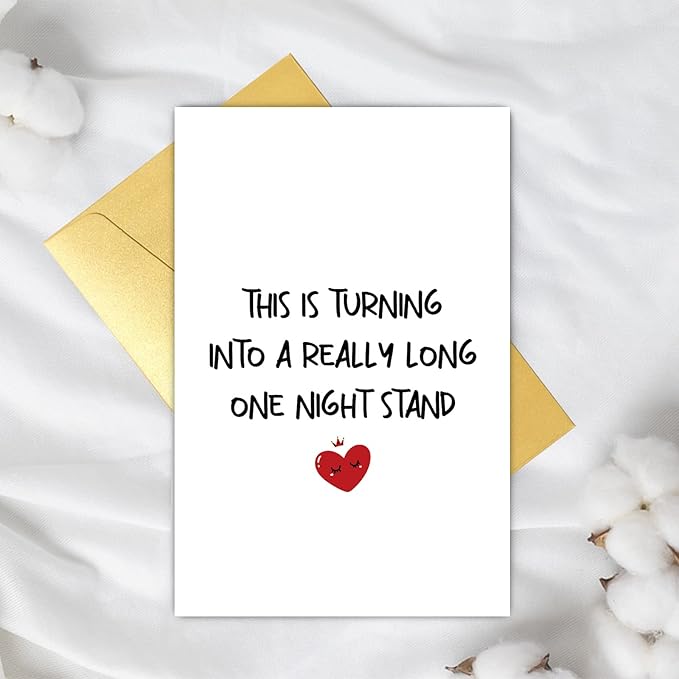 Funny Anniversary Card for Him Her, Humorous Valentines Day Card for Bf Gf, Rude Anniversary Card for Husband Wife