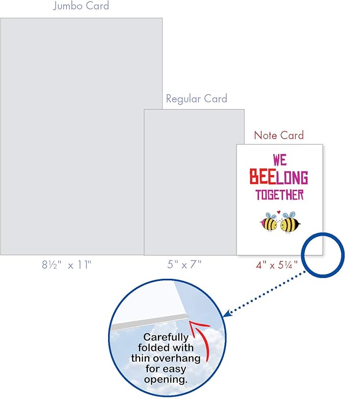 The Best Card Company - 10 Funny Assorted Blank Humor Notecards Box Set 4 x 5.12 Inch w/Envelopes Play on Words for Men, Women (10 Designs, 1 Each) - Loving Puns Gone Wild M5660OCB-B1x10