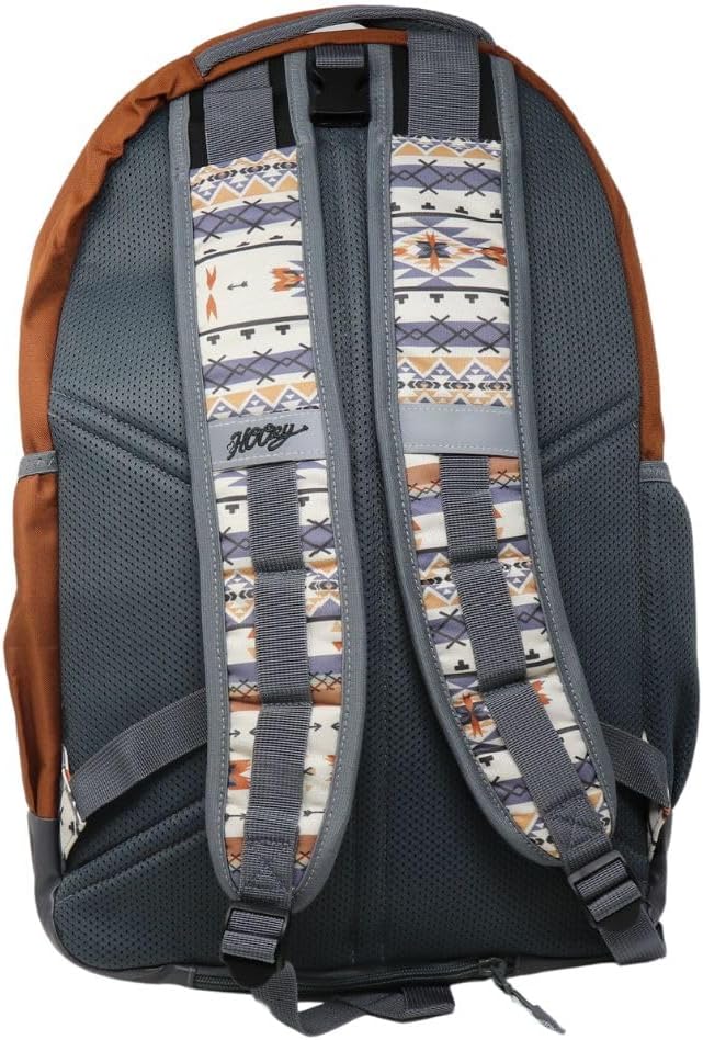 HOOEY Ox 40 Liter Hiking Backpack Rain Cover Hat Strap Laptop Sleeve Hydro Pockets (Rust/Grey)