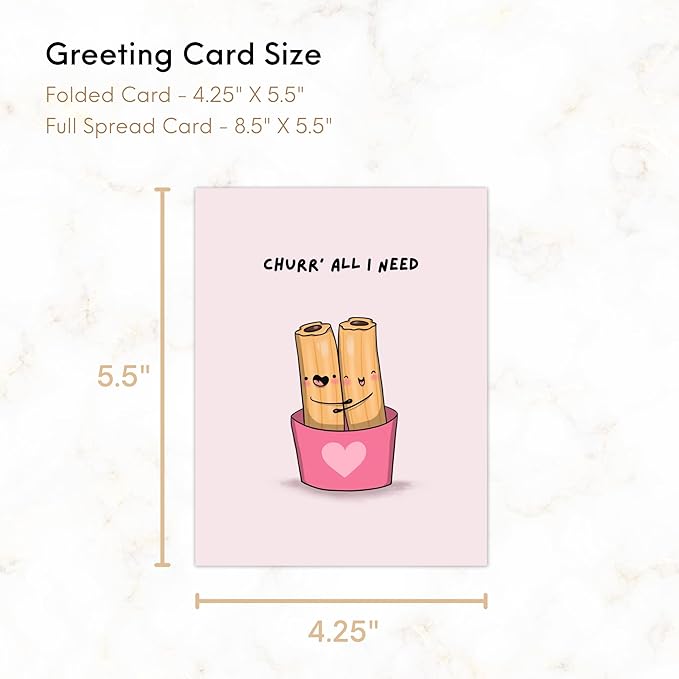 ALY LOU Cute Anniversary Card, Birthday Card for Her Him/Girlfriend Wife/Husband Boyfriend, Friendship Thank You Kawaii Greeting Card (10 CARDS - Boxed Set of 10 Cards - Cute/Funny)