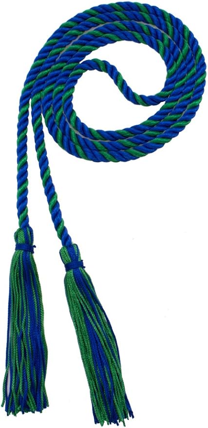 Tassel Depot Graduation Honor Cord - Royal/Kelly - Every School Color Available - Made in USA