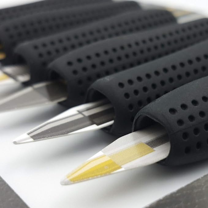 Chrome Cherry Omni Grip 6 Pack with Pen and Pencil Comfort Grips