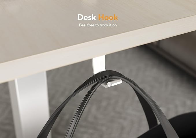 Mobile Standing Desk, Small Rolling Standing Desk, Mobile Desk Workstation with Wheels, Pneumatic Mobile Laptop Desk for Home Office with Hook, Natural