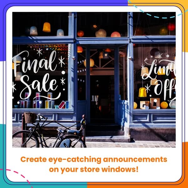 Chalkola 6 White Liquid Chalk Markers - White Dry Erase Liquid Chalk Pens for Chalkboard Signs, Blackboard, Car Window, Glass, Bistro | Variety pack - (3x) 3mm Fine Tip + (3x) 6mm Bold Size Ink Marker