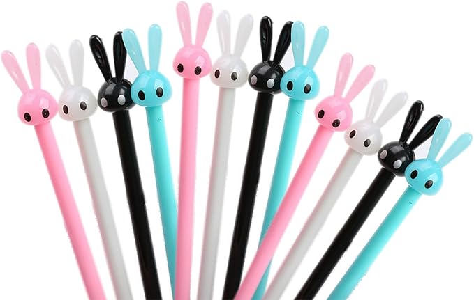 YYaaloa 12pcs Easter Pens Gel Ink Pens 0.5 mm Black Ink Novelty Pens for Child, Women Coworkers Kids Office School Home Wedding Bridal Shower Gifts Party Supplies (Easter Pens 12pcs)