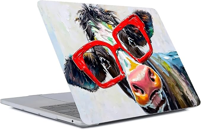Compatible with 14.2 Inch MacBook Pro A2442/A2779, Red Cow Hard Plastic Shell Cover Case