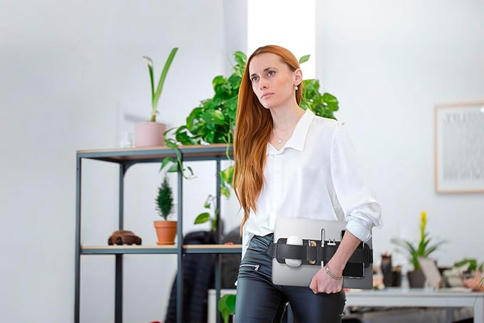 Beblau Slim PRO Portable Tech Organizer – Attachable Laptop & Notebook Accessory | Fits 13"-17" | Backpack & Desk Organizer | Office, Home, & School | Work-from-Home | Christmas Gift