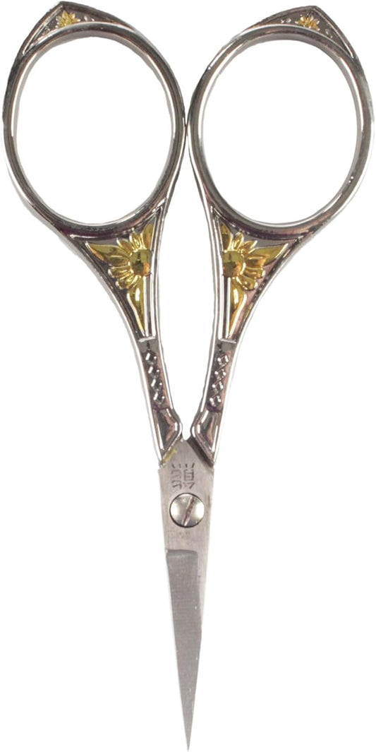 JubileeYarn Sun Motif Embroidery Craft Scissors - Silver - 1 Scissor
