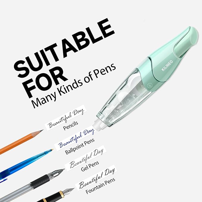Refillable Retractable White Correction Tape, Pen Shaped White Smooth Pull Out Correction Tape Set, Correction Tape, Japanese Aesthetic Cute Correction Tape for Office Supplies, 4 PCS (ZH-67)