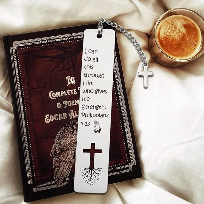 Inspirational Christian Gift for Women, Tassel with Bible Verse Bookmark Funny Gift for Women, Christmas Birthday Bookmarks Gifts for Female Bookworms Friends Sister Girl Book Club Religious Gift-ZB3