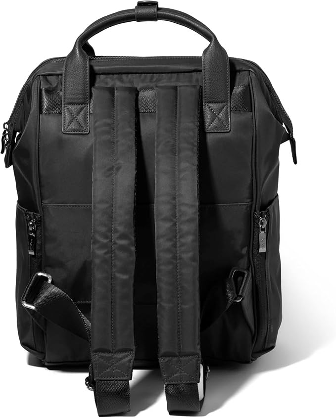 Baggallini Chelsea Laptop Backpack, Black Twill