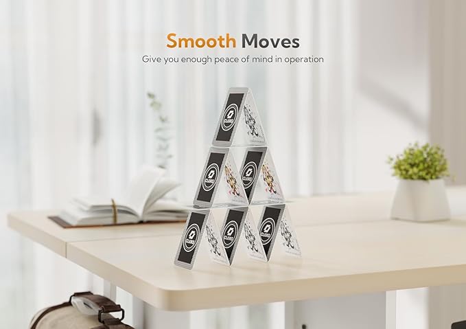 Standing Desk with Keyboard Tray, Electric Standing Desk Adjustable Height, 48x24 Inches Sit Stand up Desk with Splice Board, Raising Desk for Home Office, Natural