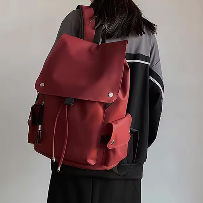 Flip Design Laptop Backpack, Waterproof and Shockproof, Daily Travel Backpack, Reddish Brown