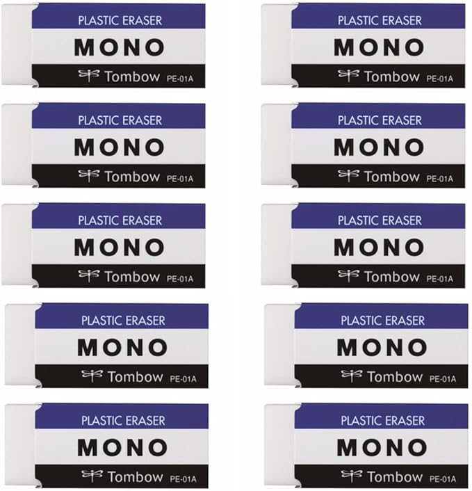 BooTool MONO PLASTIC ERASER 10piece pack [JAPAN Import] PE01