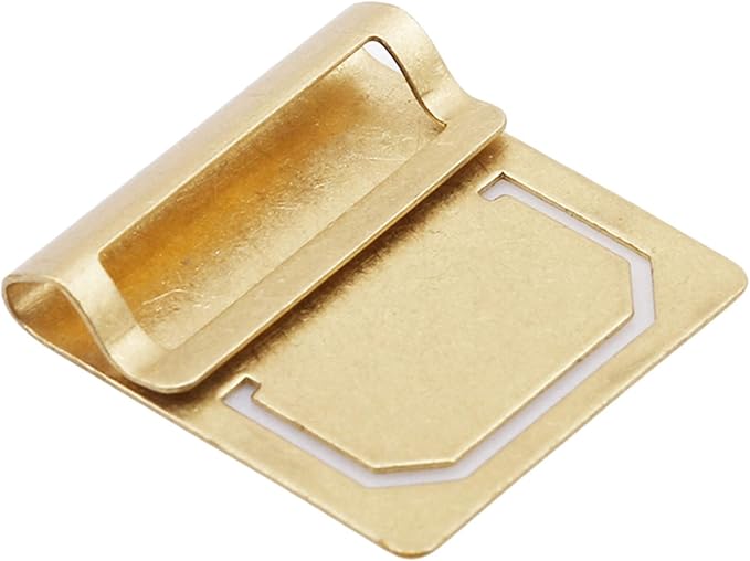 Airlove Retro Brass Bookmark, Mini Index Clamp Label Clip, Stationery Gifts(6pcs)