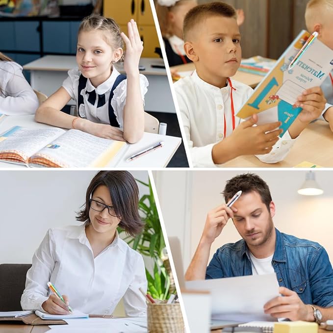 Valentines Classroom Favors 12 PCS Ballpoint Pens for School Classroom Must Have Colored Pens Ballpoint School Supplies Party Favors Office Supplies Back to School Gifts for Students Son Daughter