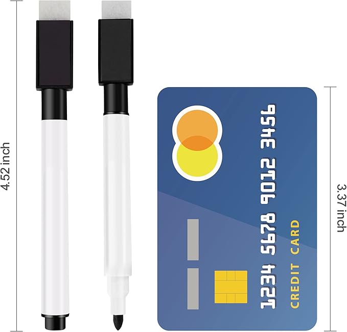 IHPUKIDI Magnetic Dry Erase Markers Fine Point Tip, 16-Pack Whiteboard Markers Dry Erase Marker with Eraser Cap, Low Odor Whiteboard Markers, Thin Dry Erase Markers for Kids Teachers, Black