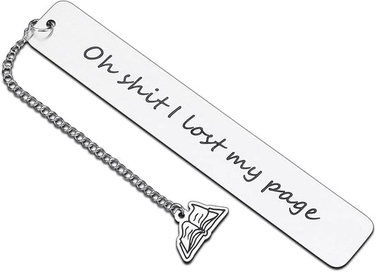 Funny Bookmark Book Lover Gift for Women Men Friend Metal Book Markers Reading Gift for Book Club Bookworm Bookish Reader Fathers Day Birthday Christmas Gifts Teen Boy Girl Graduation Gift for Her Him