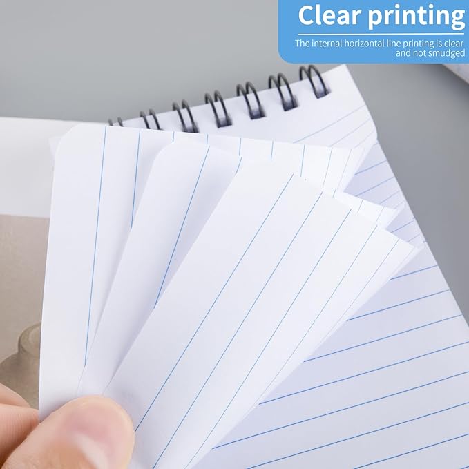 Pocket Notebook Small Notepad Pocket Notepad Small Spiral Notebooks 3X5Inches (6-brown)