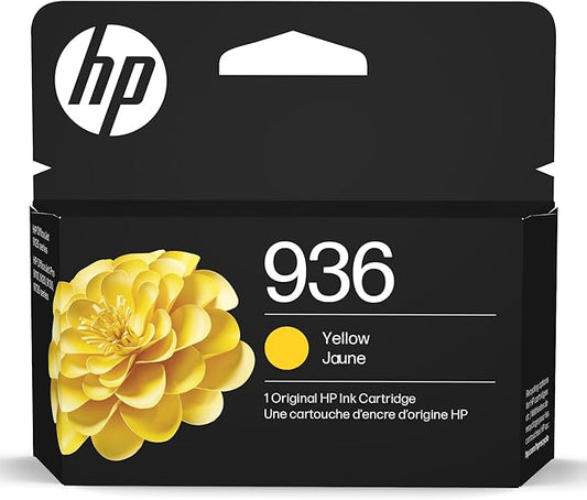 HP 936 Yellow Ink Cartridge | Works OfficeJet 9120 Series, OfficeJet Pro 9110, 9120, 9130 Series, OfficeJet Pro Wide Format 9730 Series | Eligible for Instant Ink | 4S6V1LN