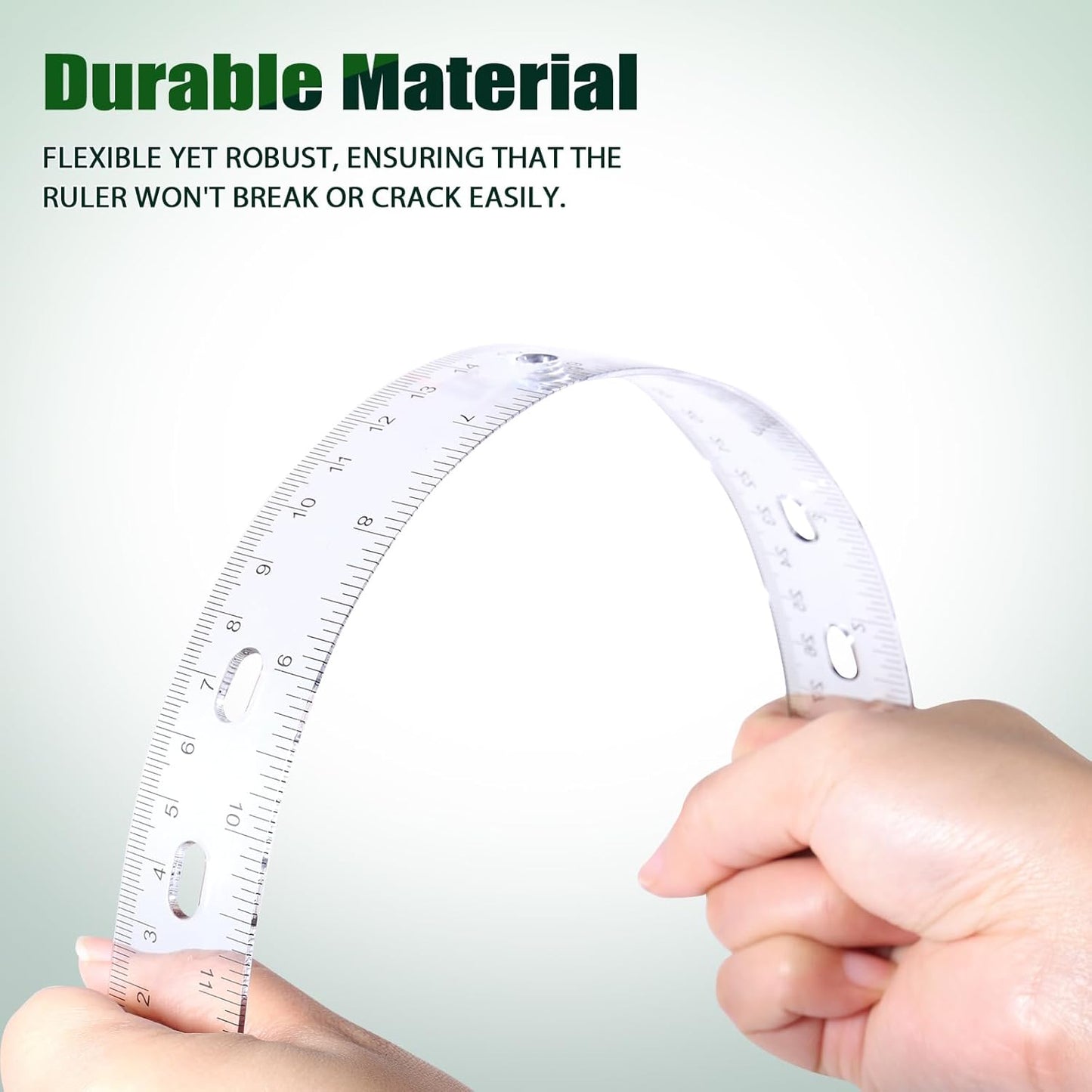 28 Pack Plastic Ruler 12 Inch Transparent Rulers - 7 Assorted Color Metric Bulk for Kids School Office Classroom