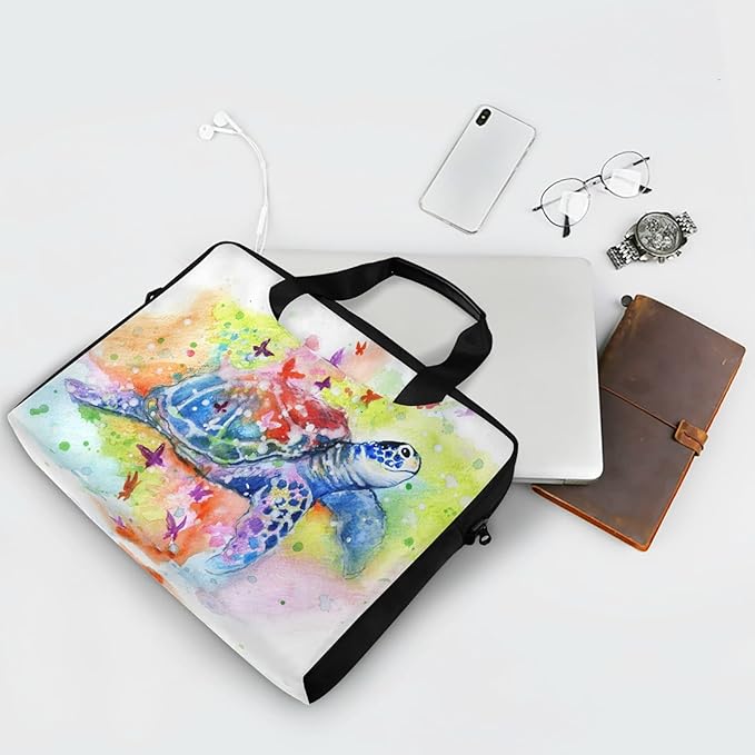 Sea Turtle Laptop Messenger Bag Case Sleeve Briefcase for Men Women